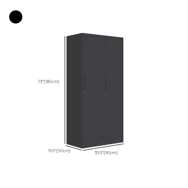 Gabinete de almacenamiento con puerta con bisagras de metal moderno, gabinete con acabado mate para el hogar Negro Clearhalo