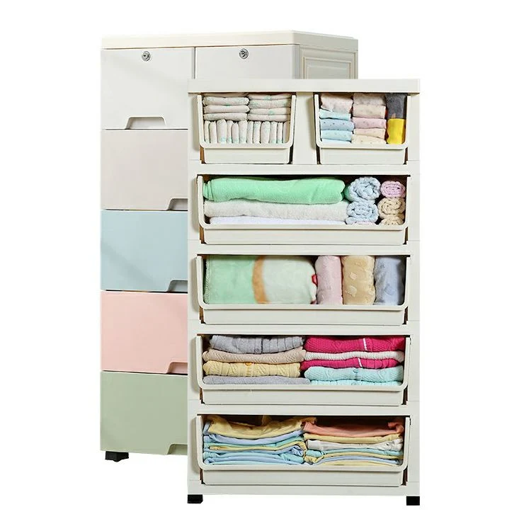 Gabinete de almacenamiento contemporáneo con patas Armario no colgante de plástico Verde Clearhalo