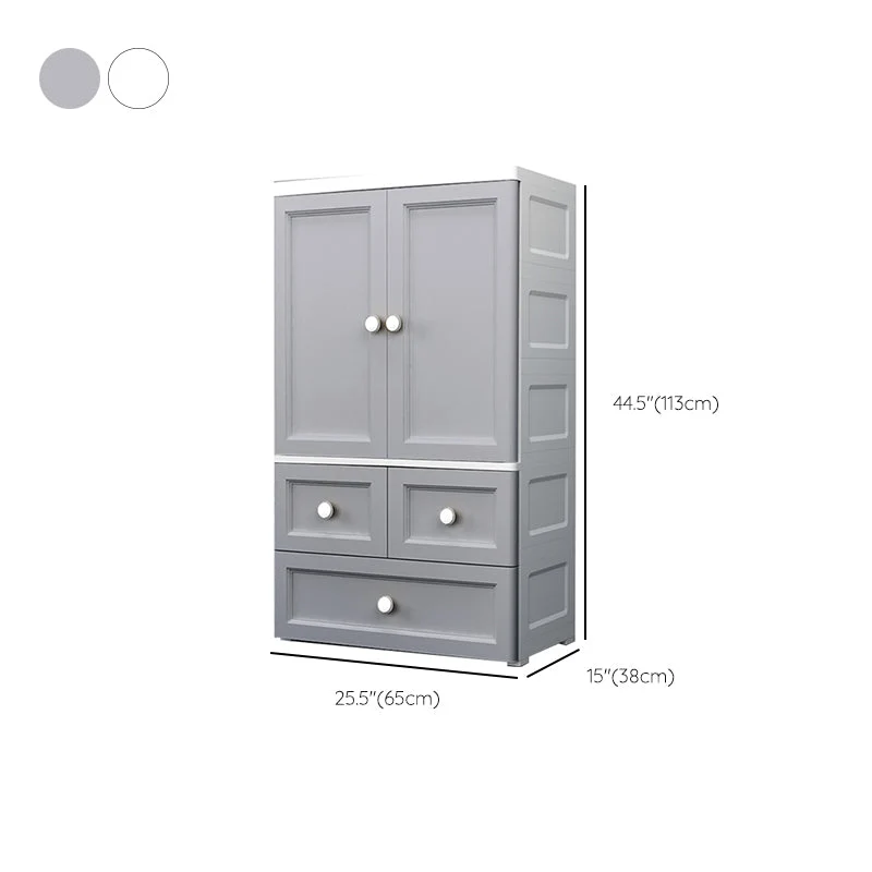 Gabinete de almacenamiento contemporáneo de la puerta con bisagras del gabinete plástico del dormitorio del final mate Bla...