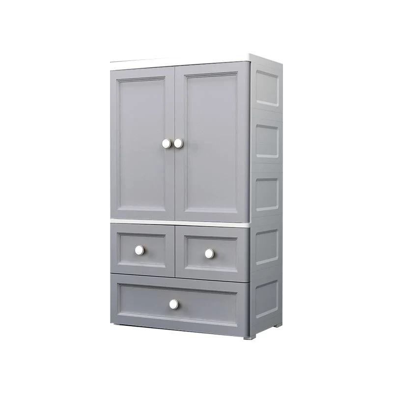 Gabinete de almacenamiento contemporáneo de la puerta con bisagras del gabinete plástico del dormitorio del final mate Bla...