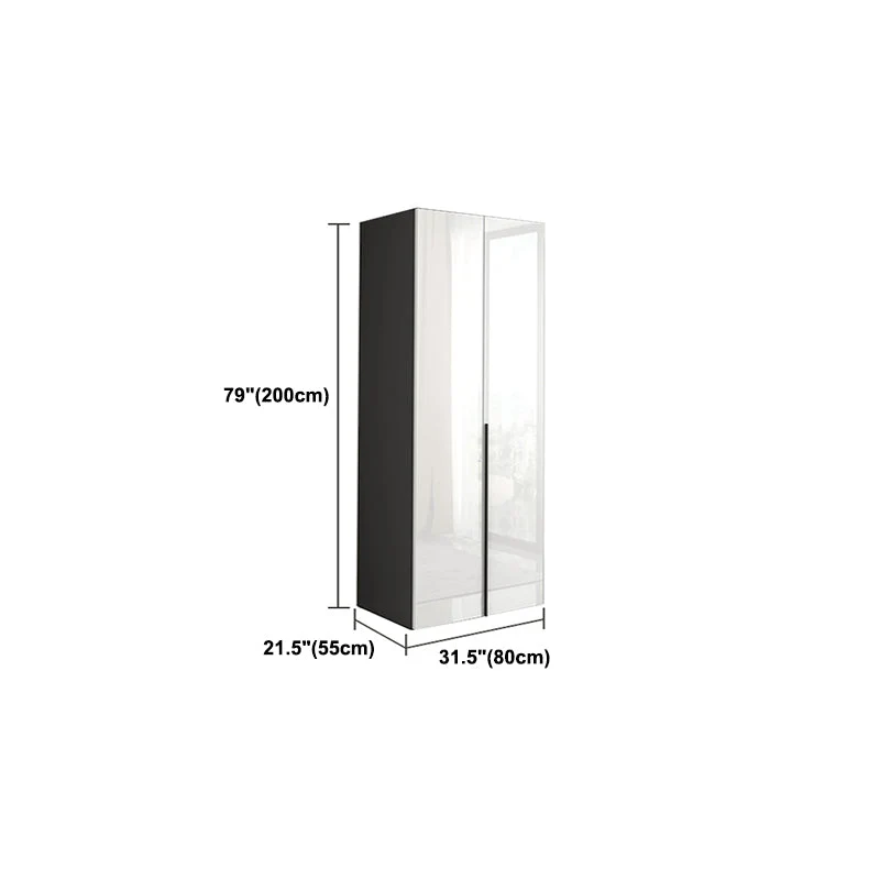 Gabinete de almacenamiento de madera fabricado moderno Gabinete blanco de alto brillo Clearhalo