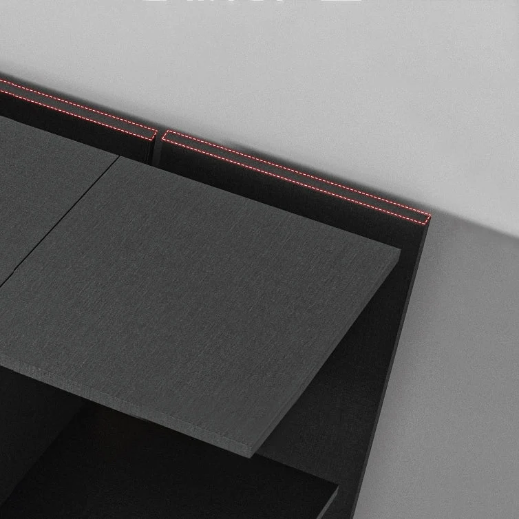 Gabinete de almacenamiento de madera fabricado moderno Gabinete blanco de alto brillo Clearhalo