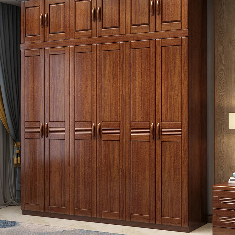 Gabinete de almacenamiento de madera de nogal marrón Gabinete tradicional con cajón Clearhalo