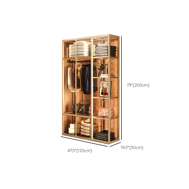 Gabinete de almacenamiento de metal con puertas de vidrio Gabinete con puertas batientes contemporáneas Clearhalo