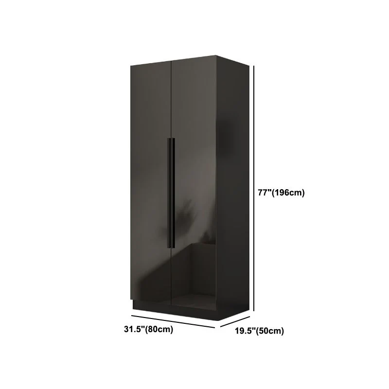 Gabinete de almacenamiento negro de vidrio para el hogar, gabinete interior contemporáneo con puerta con bisagras Clearhalo