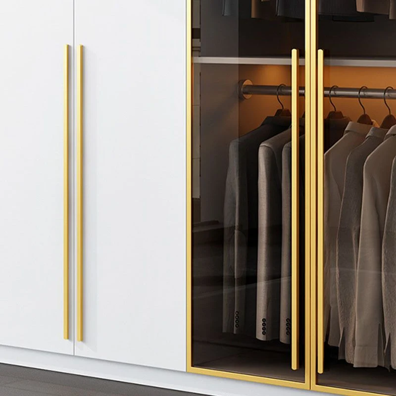 Gabinete de almacenamiento para dormitorio con puertas de vidrio marrón Gabinete con puerta con bisagras contemporáneo Cle...