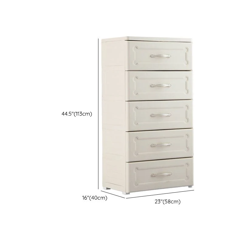 Gabinete de almacenamiento de plástico con cajones Gabinete moderno para el hogar Blanco Clearhalo