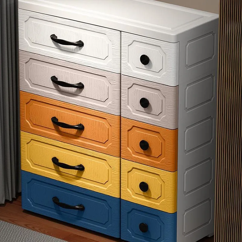 Gabinete de almacenamiento de plástico con patas Armario guardarropa contemporáneo Clearhalo