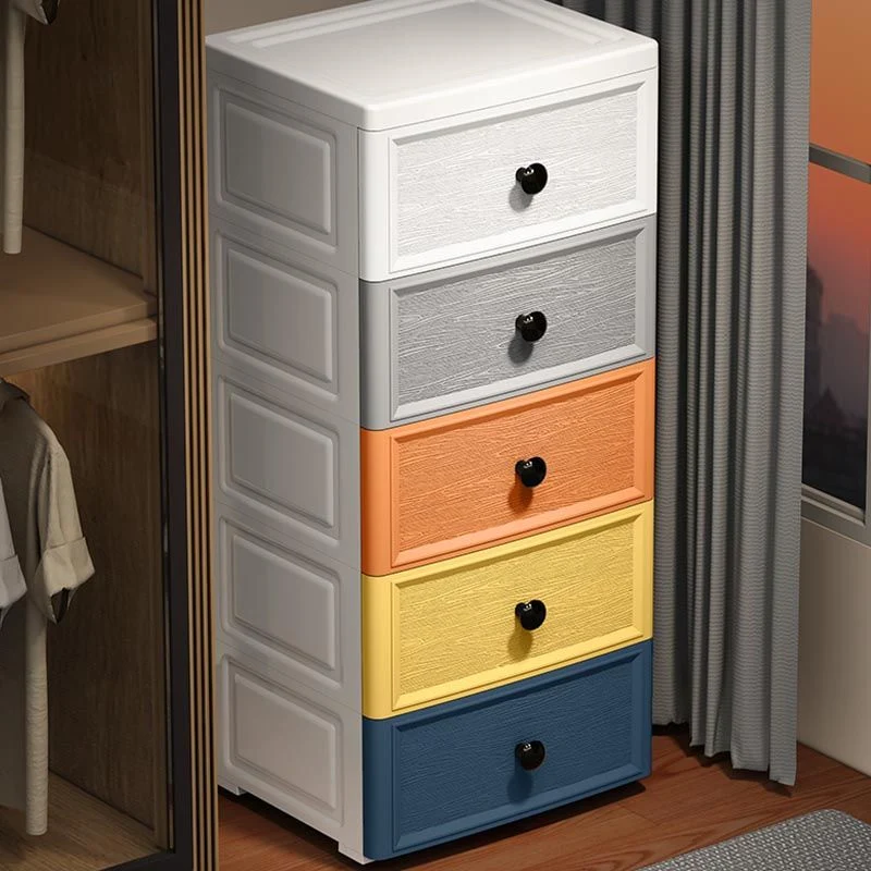 Gabinete de almacenamiento de plástico con patas Armario guardarropa contemporáneo Clearhalo