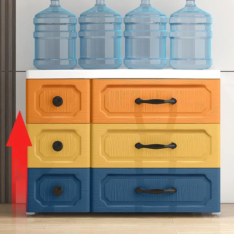 Gabinete de almacenamiento de plástico con patas Armario guardarropa contemporáneo Clearhalo