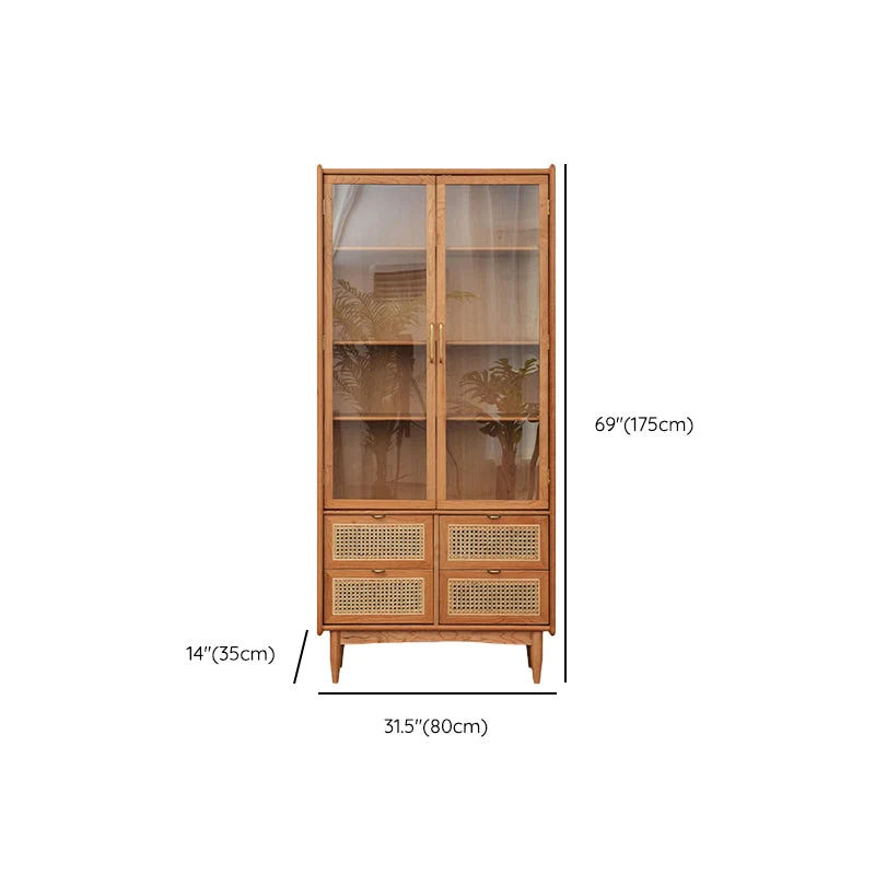 Gabinete de almacenamiento rectangular Simplicity Gabinete decorativo de madera maciza Clearhalo