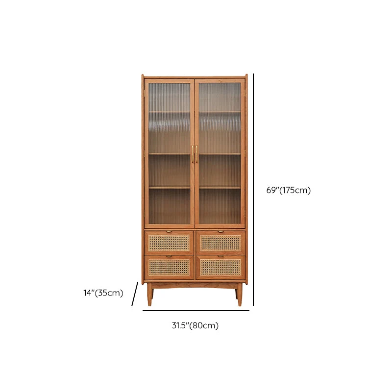 Gabinete de almacenamiento rectangular Simplicity Gabinete decorativo de madera maciza Clearhalo