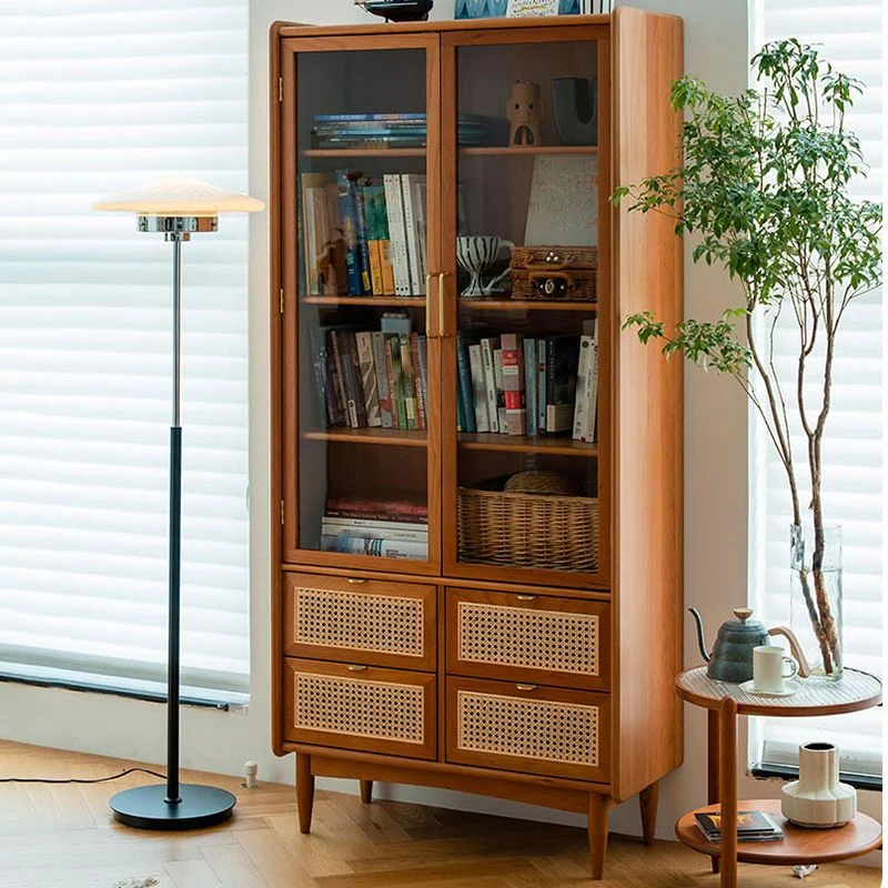 Gabinete de almacenamiento rectangular Simplicity Gabinete decorativo de madera maciza Clearhalo