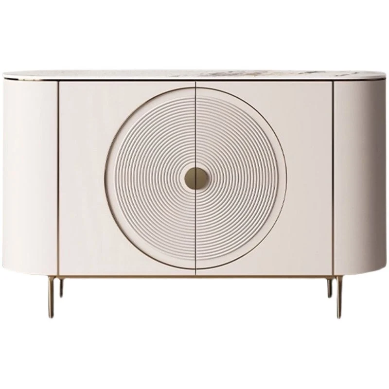 Gabinete aparador casero de lujo del tablero lateral de piedra sinterizada con puertas Pandora Clearhalo