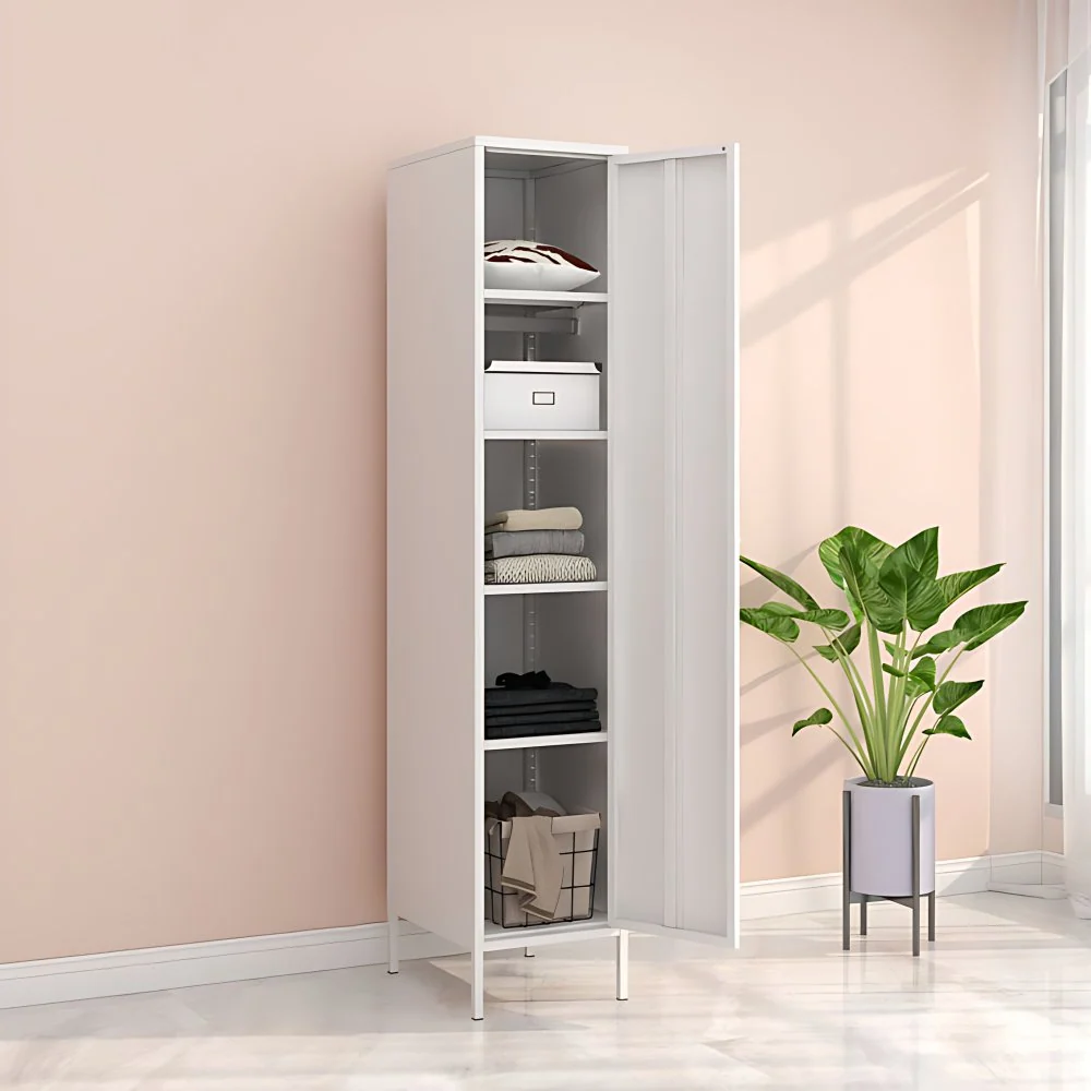 Gabinete no colgante con acabado mate Gabinete de almacenamiento moderno para el hogar Gris Clearhalo