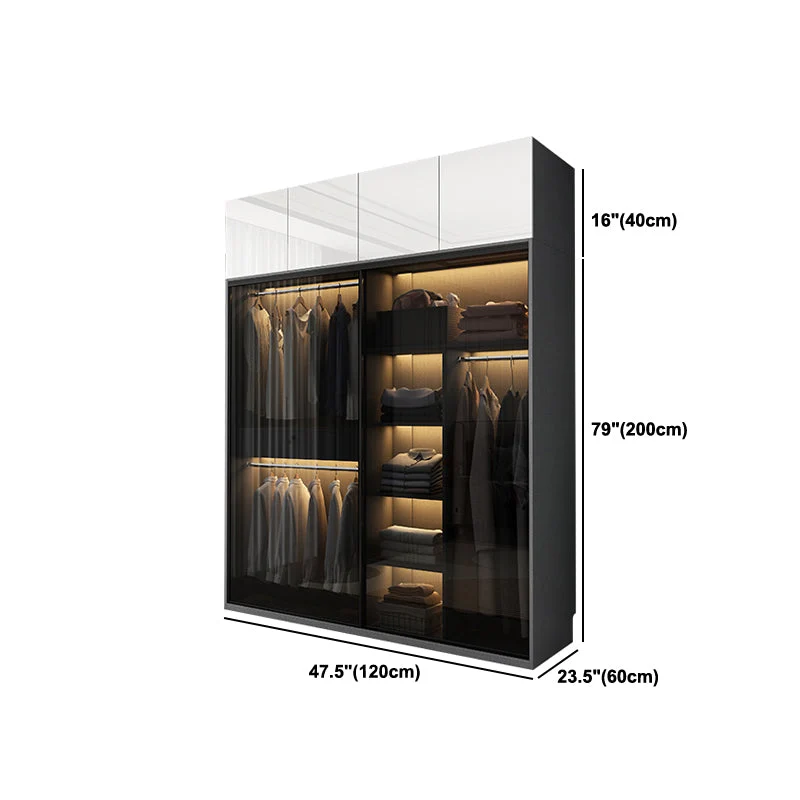 Gabinete con acabado de espejo y puerta de vidrio Gabinete de almacenamiento interior moderno Clearhalo
