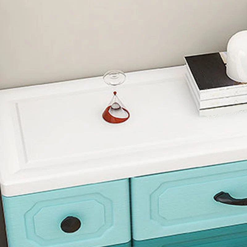 Gabinete contemporáneo con cajón Gabinete de almacenamiento de plástico para el hogar Naranja Clearhalo