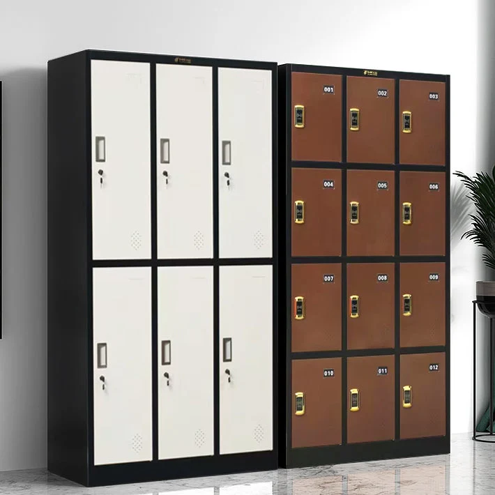 Gabinete contemporáneo con puertas con bisagras Gabinete de almacenamiento de baño con acabado mate de metal Marron Clearhalo