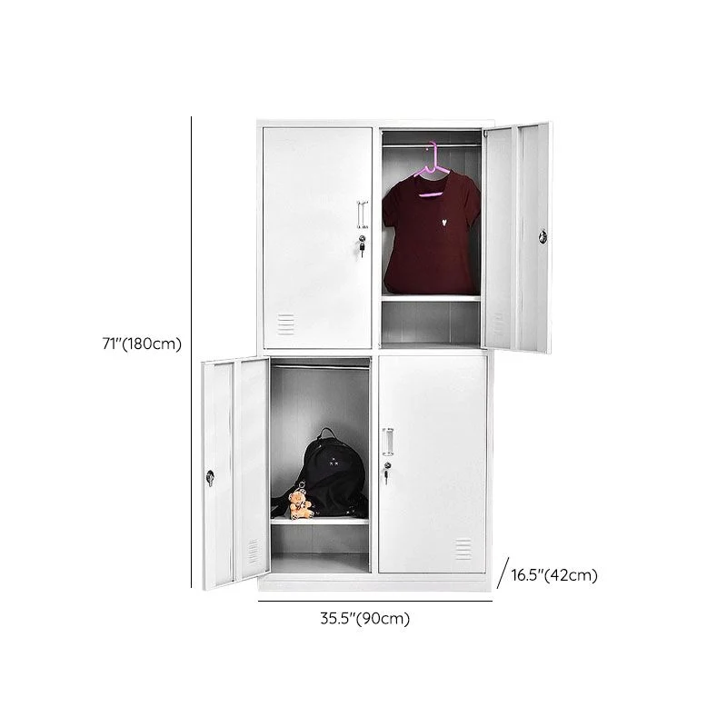 Gabinete gris moderno con puertas batientes Gabinete de almacenamiento de metal para baño Clearhalo