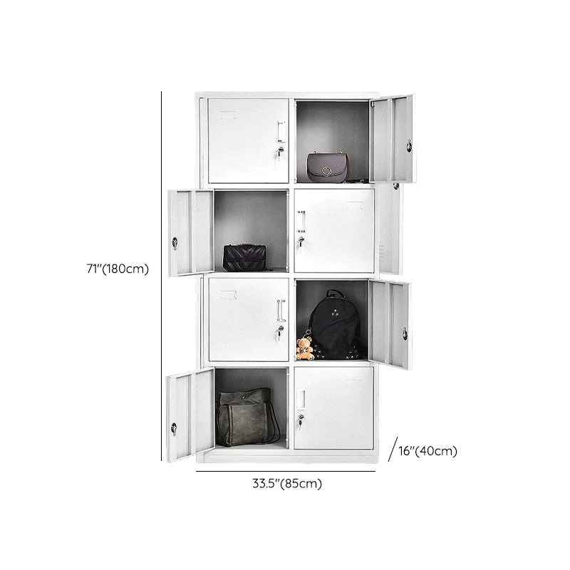 Gabinete gris moderno con puertas batientes Gabinete de almacenamiento de metal para baño Clearhalo