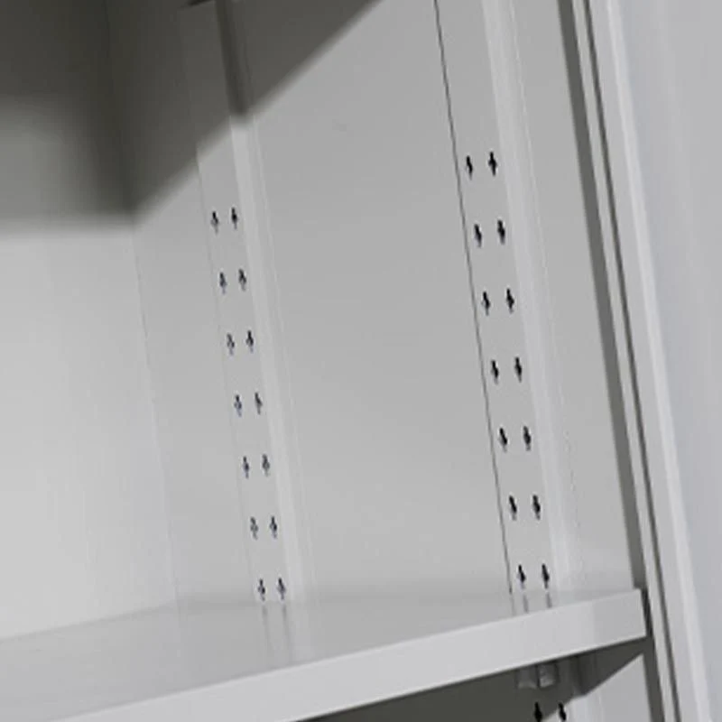 Gabinete gris moderno del metal del gabinete de almacenamiento de la puerta con bisagras del cuarto de baño Clearhalo