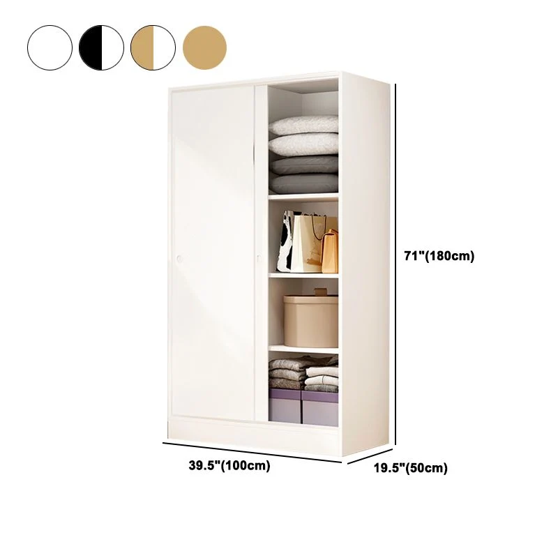 Gabinete guardarropa contemporáneo Gabinete de almacenamiento deslizante para el hogar Madera Clearhalo