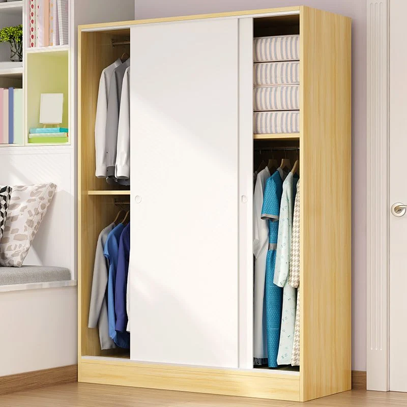 Gabinete guardarropa contemporáneo Gabinete de almacenamiento deslizante para el hogar Madera Clearhalo
