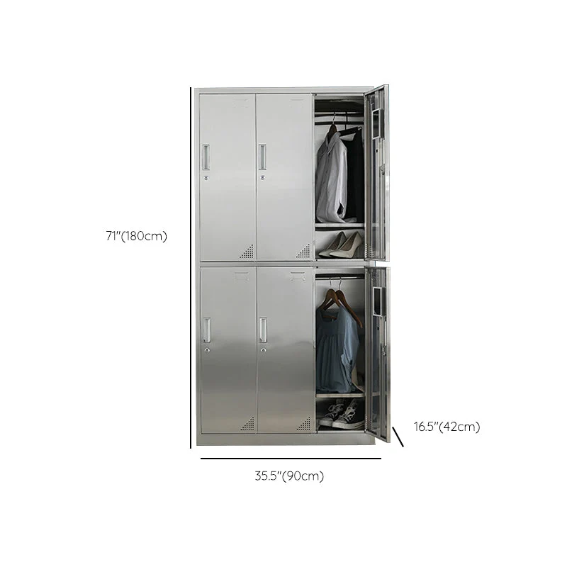 Gabinete de metal para baño Gabinete de almacenamiento contemporáneo con puerta con bisagras Clearhalo