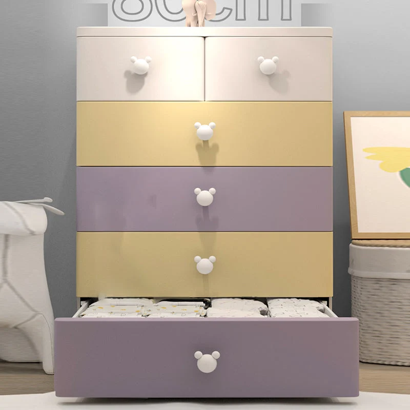 Gabinete de plástico no colgante Armario contemporáneo con acabado mate Blanco Clearhalo