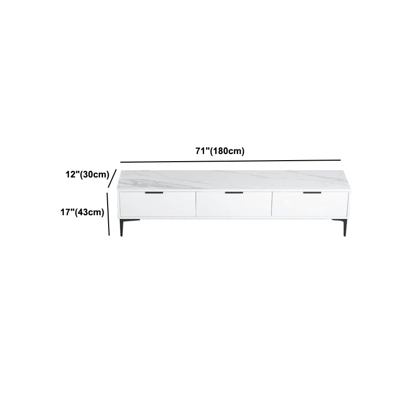 Gabinete de TV rectangular para el hogar con almacenamiento de TV cerrado moderno con patas extendidas Clearhalo