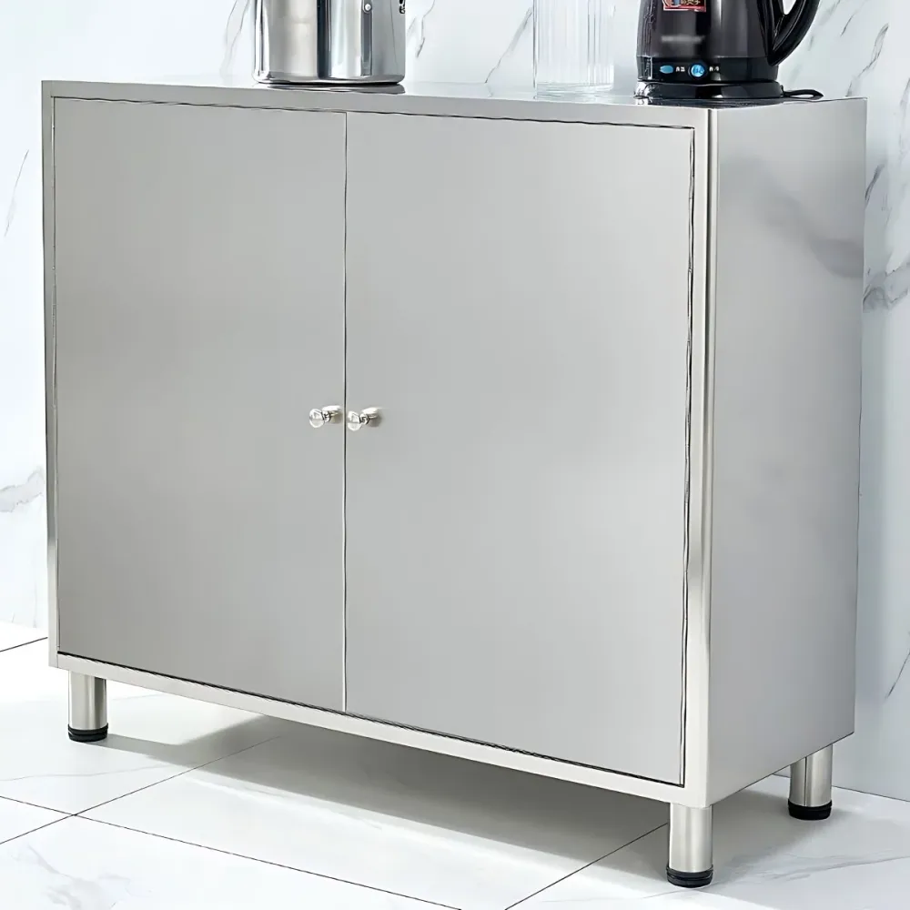 Gabinete de servidor moderno del aparador de la cocina del acero inoxidable con almacenamiento Clearhalo