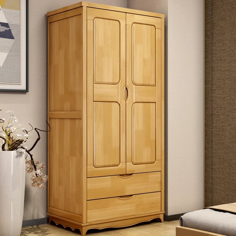 Gabinete tradicional de almacenamiento de madera de caucho con acabado mate para el hogar Marron Clearhalo