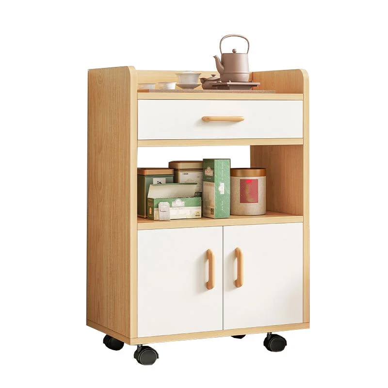 Glam Dining Buffet Servidor buffet de madera con cajones y gabinetes Marron Clearhalo