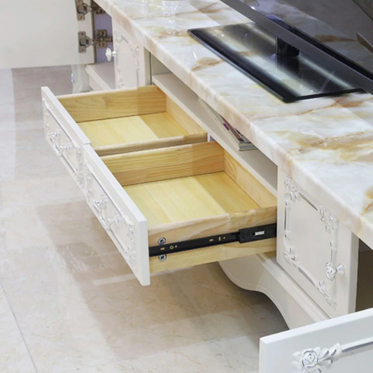 Glam TV Media Stand Consola de soporte para TV de madera maciza con 2 cajones Clearhalo