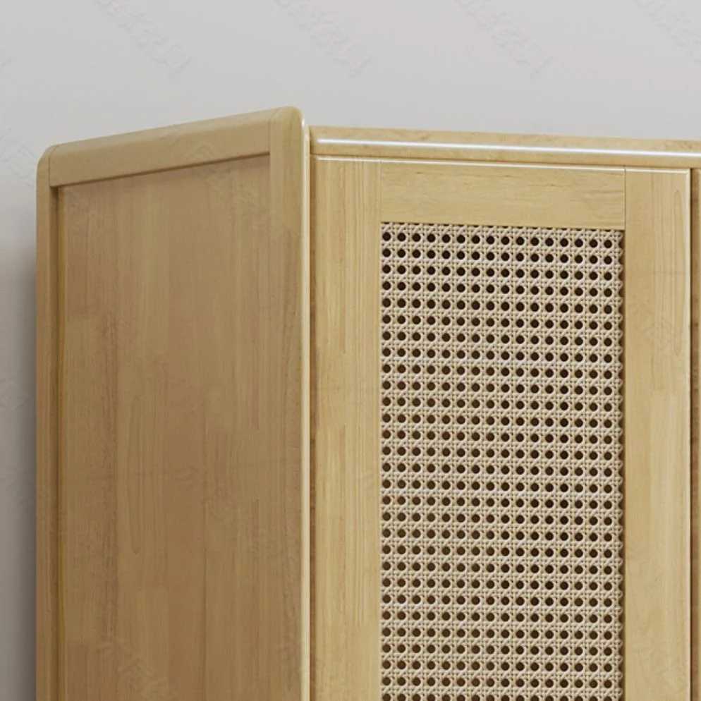 Guardarropa multifuncional independiente moderno del dormitorio del guardarropa de madera sólida de Rubberwood Naturales C...