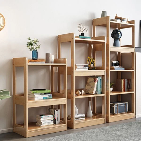 Librerí con estante trasero abierto Estanterí moderna y contemporánea para oficina en casa Nuez Clearhalo