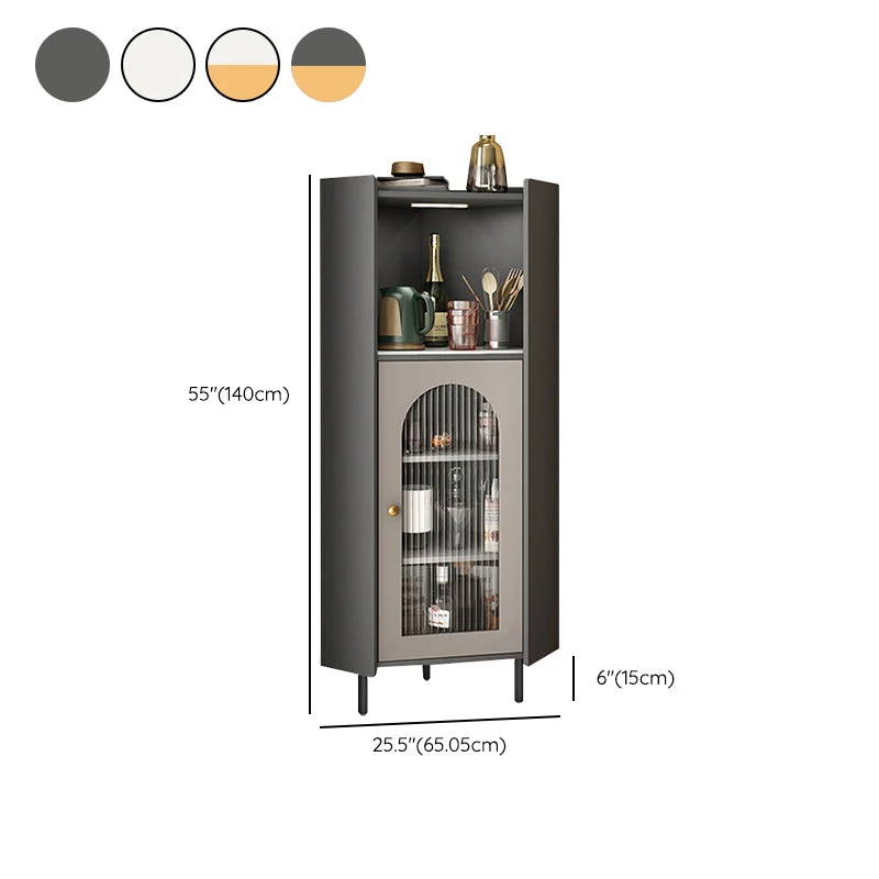 Mesa aparador estilo moderno con soporte para buffet de madera de 55"H con gabinete Blanco Clearhalo