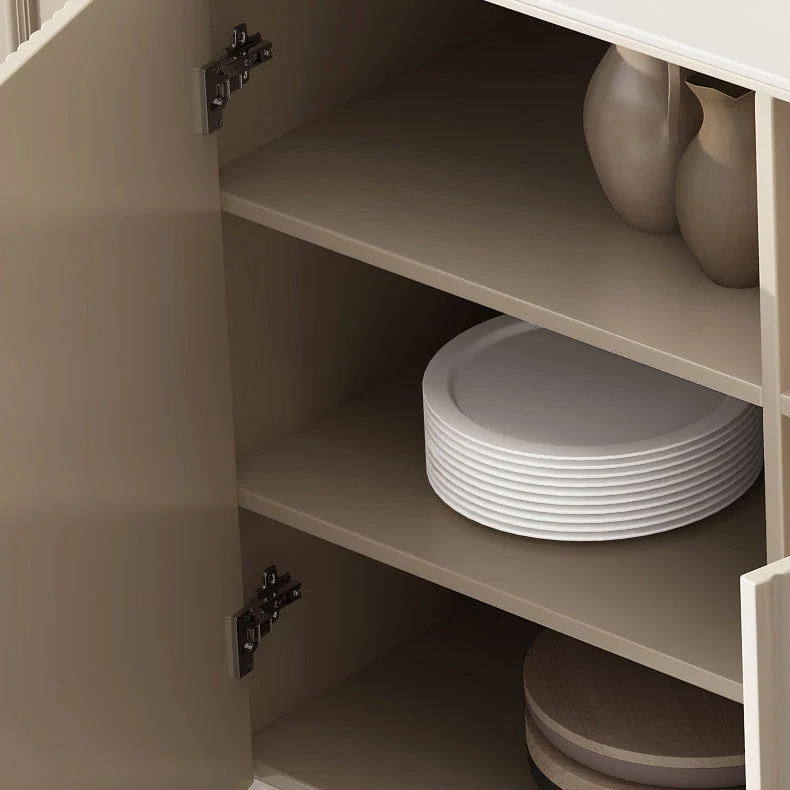 Mesa auxiliar beige con cajones Servidor de comedor contemporáneo Clearhalo