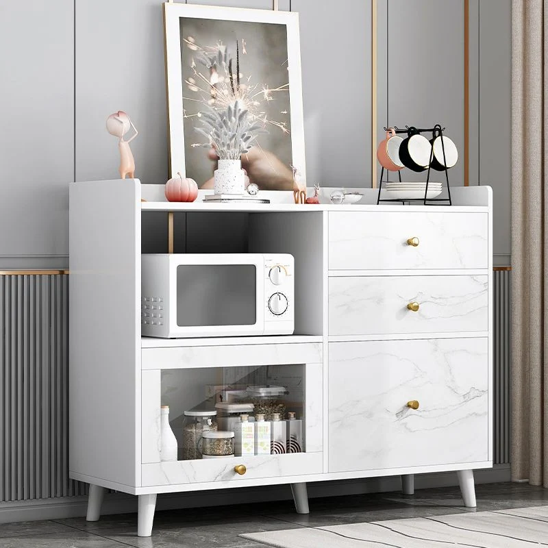 Mesa auxiliar moderna de madera maciza con 1 cajón en gris Blanco Clearhalo