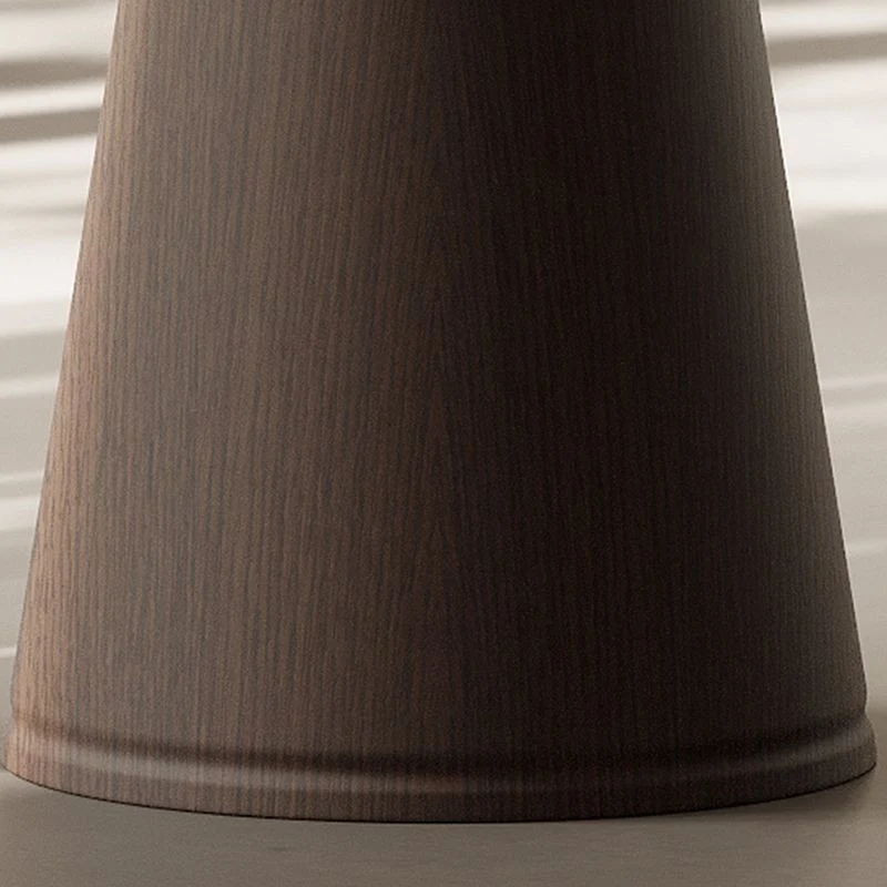 Mesa auxiliar redonda contemporánea con tapa de cristal y base de pedestal Clearhalo