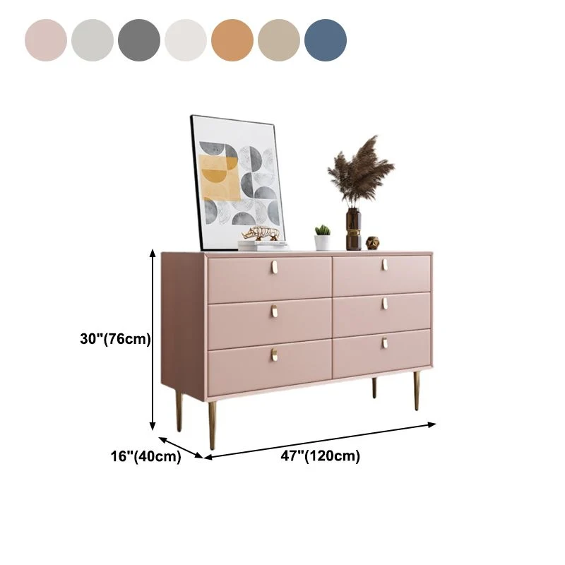 Mesa de buffet estilo Glam, mesa de cocina con estructura de pino para comedor Rosa Clearhalo
