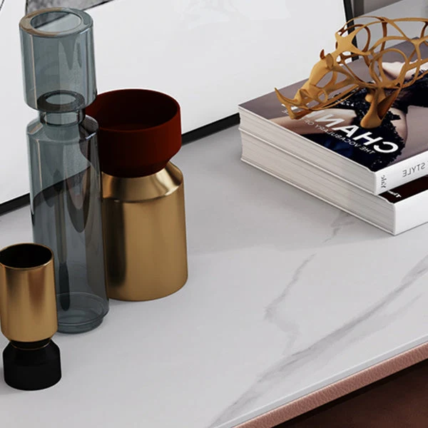 Mesa de buffet estilo Glam, mesa de cocina con estructura de pino para comedor Rosa Clearhalo