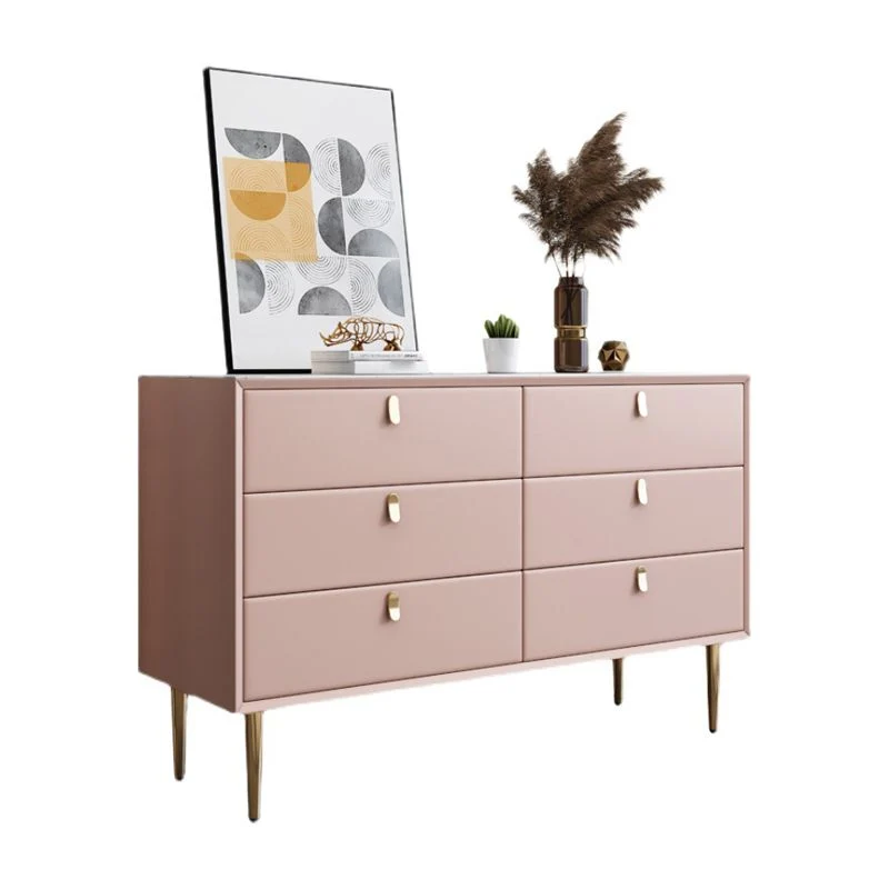Mesa de buffet estilo Glam, mesa de cocina con estructura de pino para comedor Rosa Clearhalo
