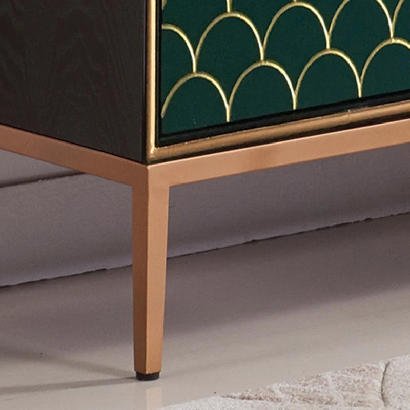 Mesa buffet de estilo moderno tablero lateral de madera maciza con gabinetes Clearhalo
