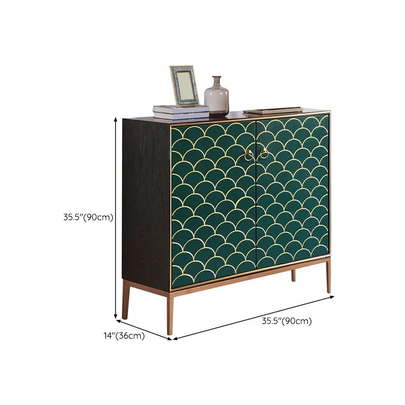 Mesa buffet de estilo moderno tablero lateral de madera maciza con gabinetes Clearhalo
