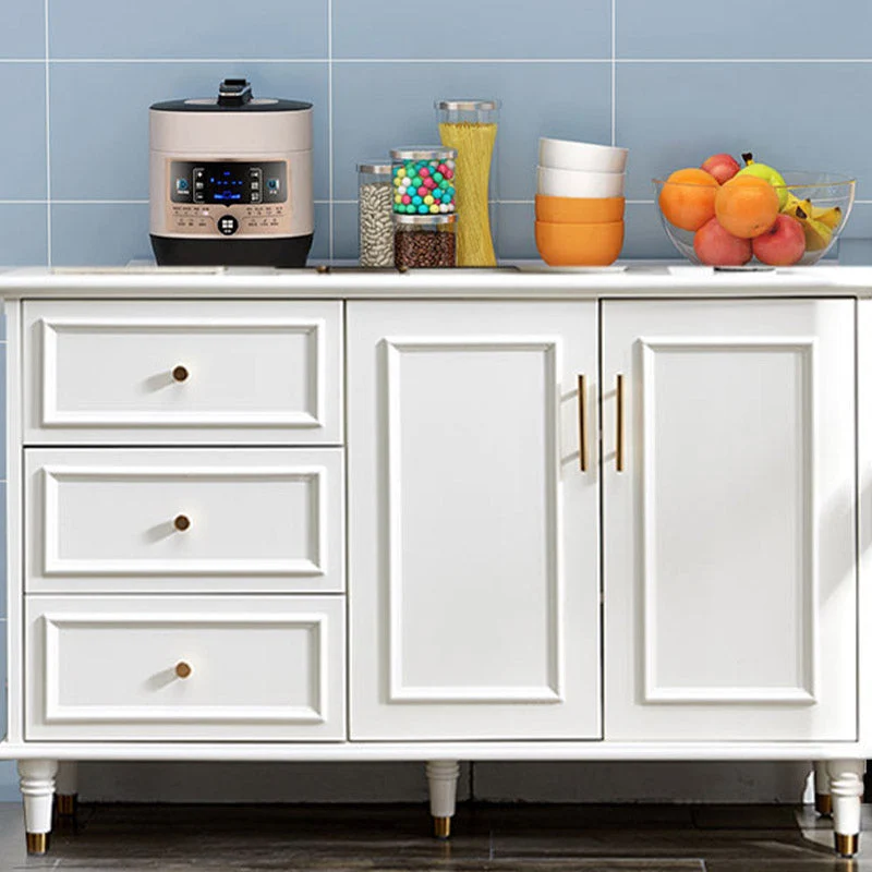 Mesa buffet de madera, tablero auxiliar moderno con gabinetes y cajones Clearhalo