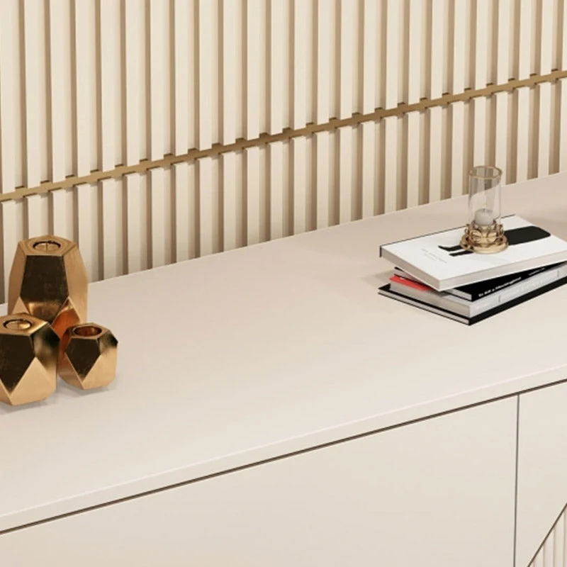 Mesa buffet de madera, tablero auxiliar moderno y contemporáneo con gabinetes y cajones Negro Clearhalo