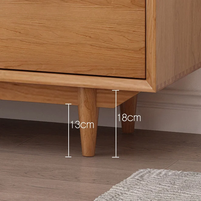 Mesa de buffet moderna con puertas correderas Soporte de buffet de madera maciza Madera Clearhalo