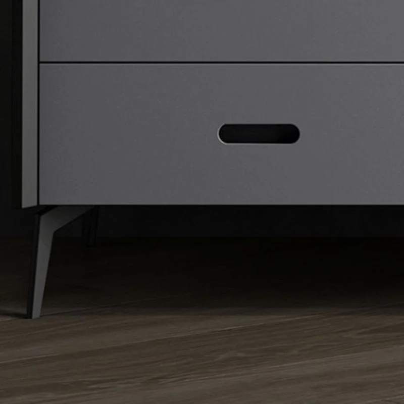 Mesa buffet de mármol sintético, tablero auxiliar de estilo moderno con gabinetes y cajones Gris Clearhalo