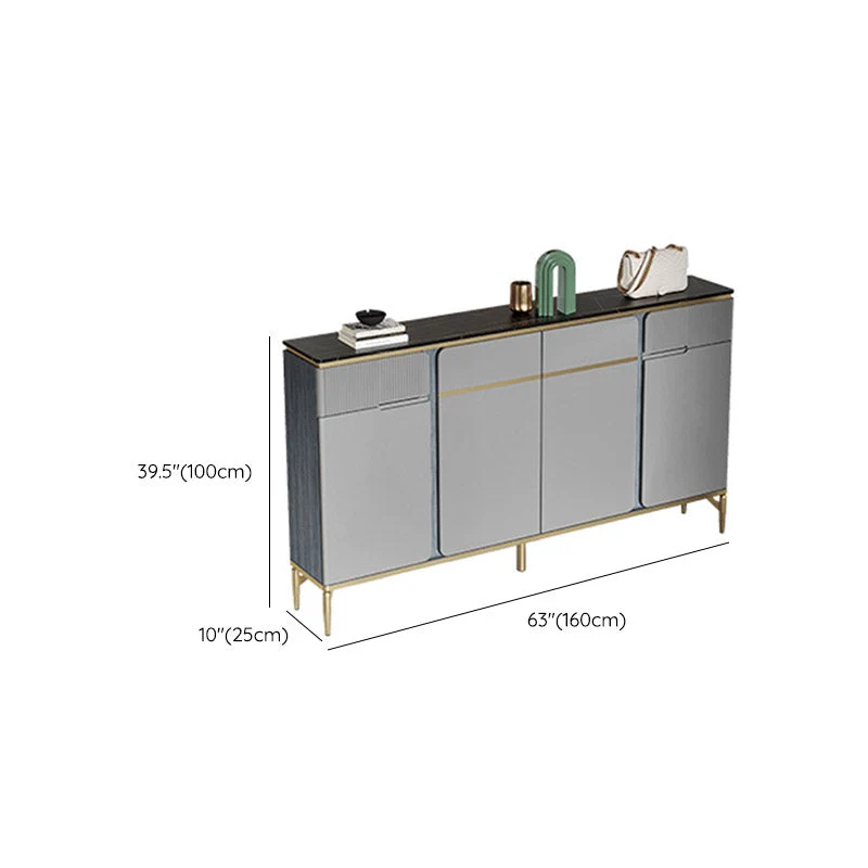 Mesa buffet de piedra estilo buffet Credenza con cajones y gabinetes Clearhalo